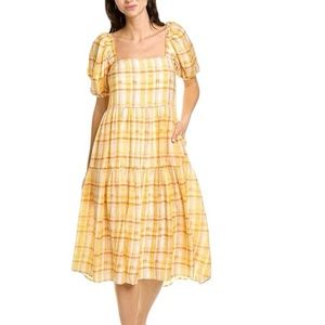 NWOT ASTR The Label Ilana Puff Sleeve Midi Dress